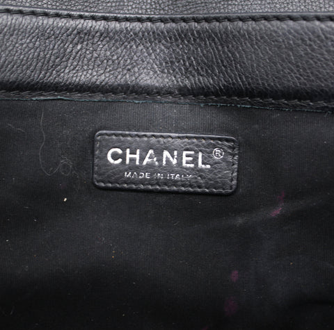 Chanel Quilted Black Calfskin Le boy Reverso