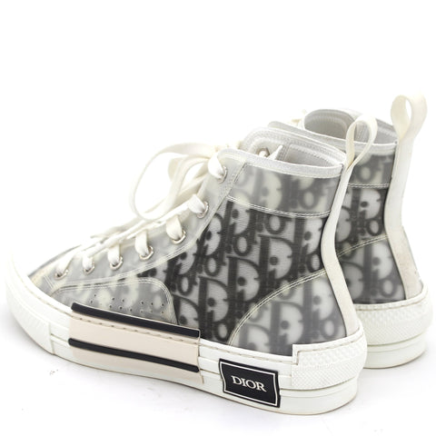B23 High-top Sneaker White and Black Dior Oblique Canvas 38