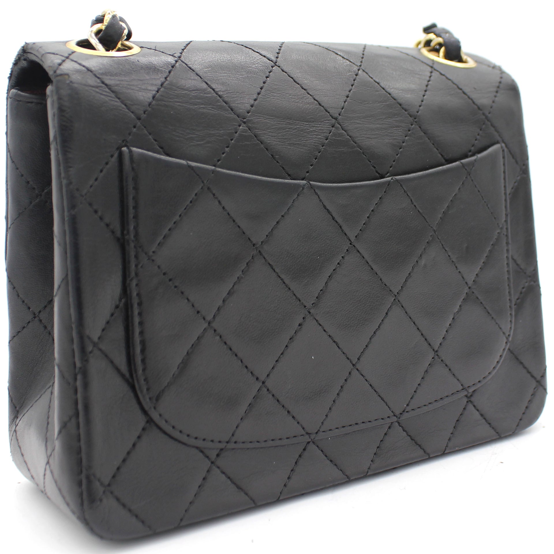Chanel Black Quilted Leather Mini Square Classic Flap Bag – STYLISHTOP