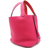 Pink Taurillon Clemence Leather Picotin Lock 22 Bag