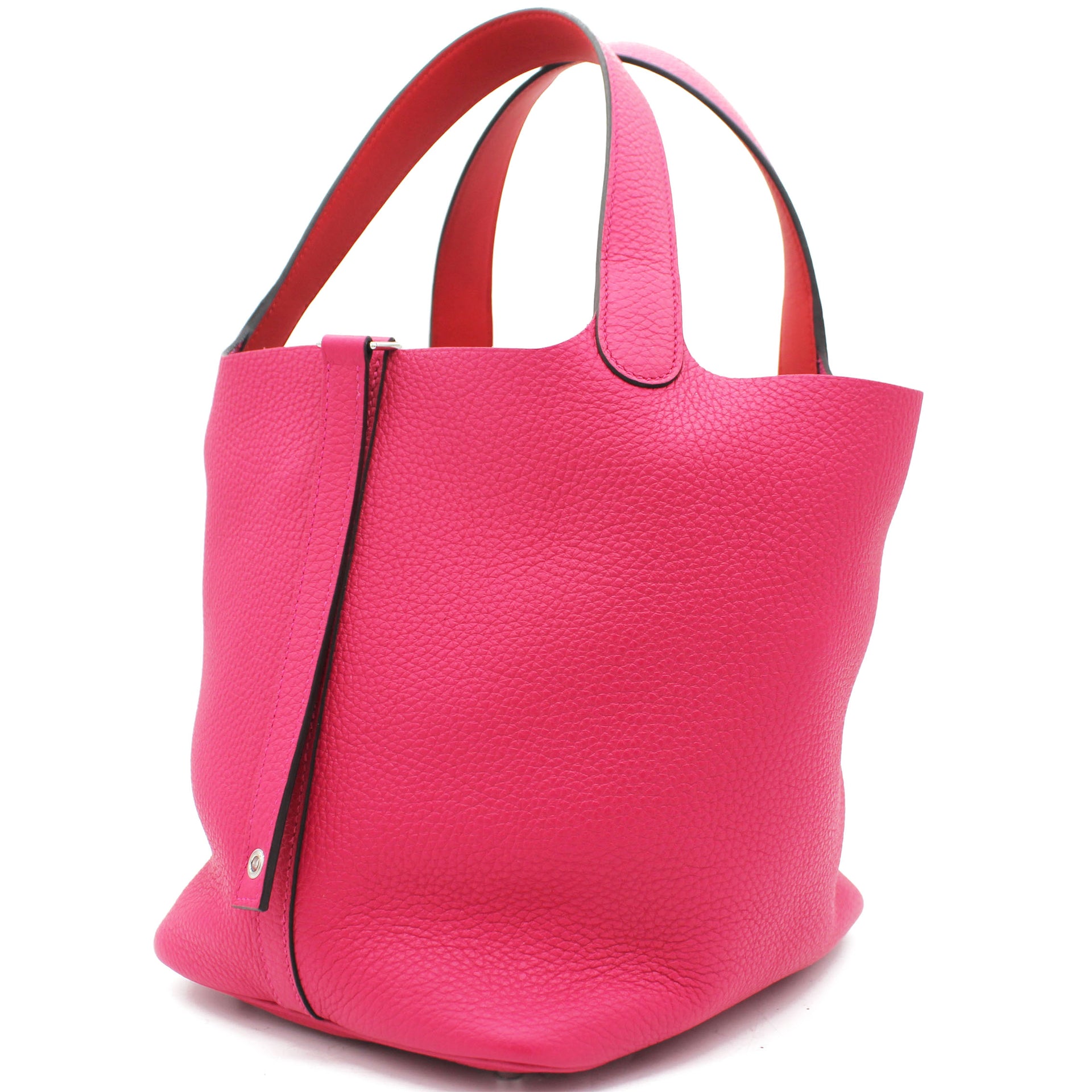 Pink Taurillon Clemence Leather Picotin Lock 22 Bag