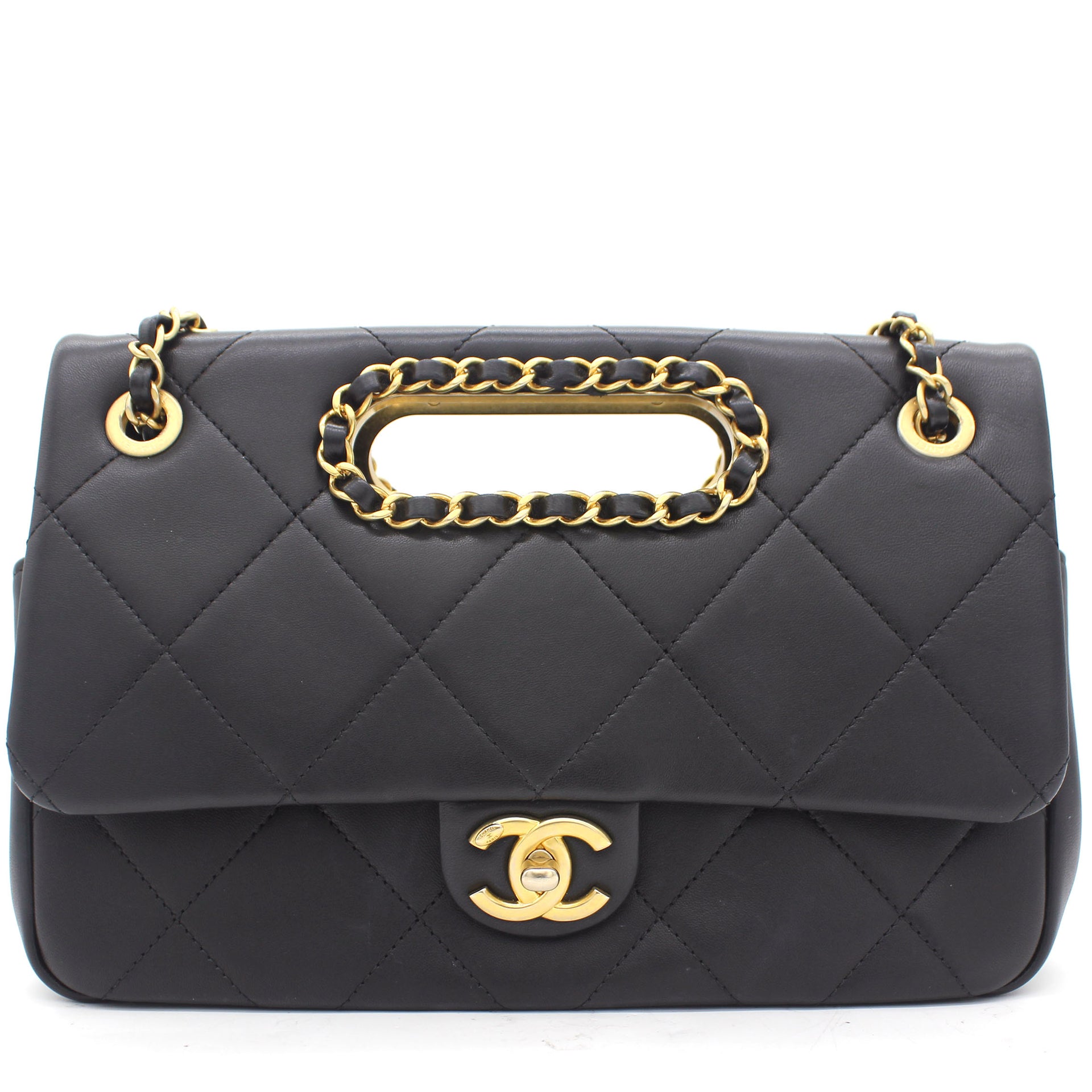 Chanel Vintage Black Quilted Caviar Leather Classic Double Flap Bag –  STYLISHTOP