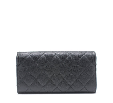 Chanel Quilted Leather CC Long Flap Wallet