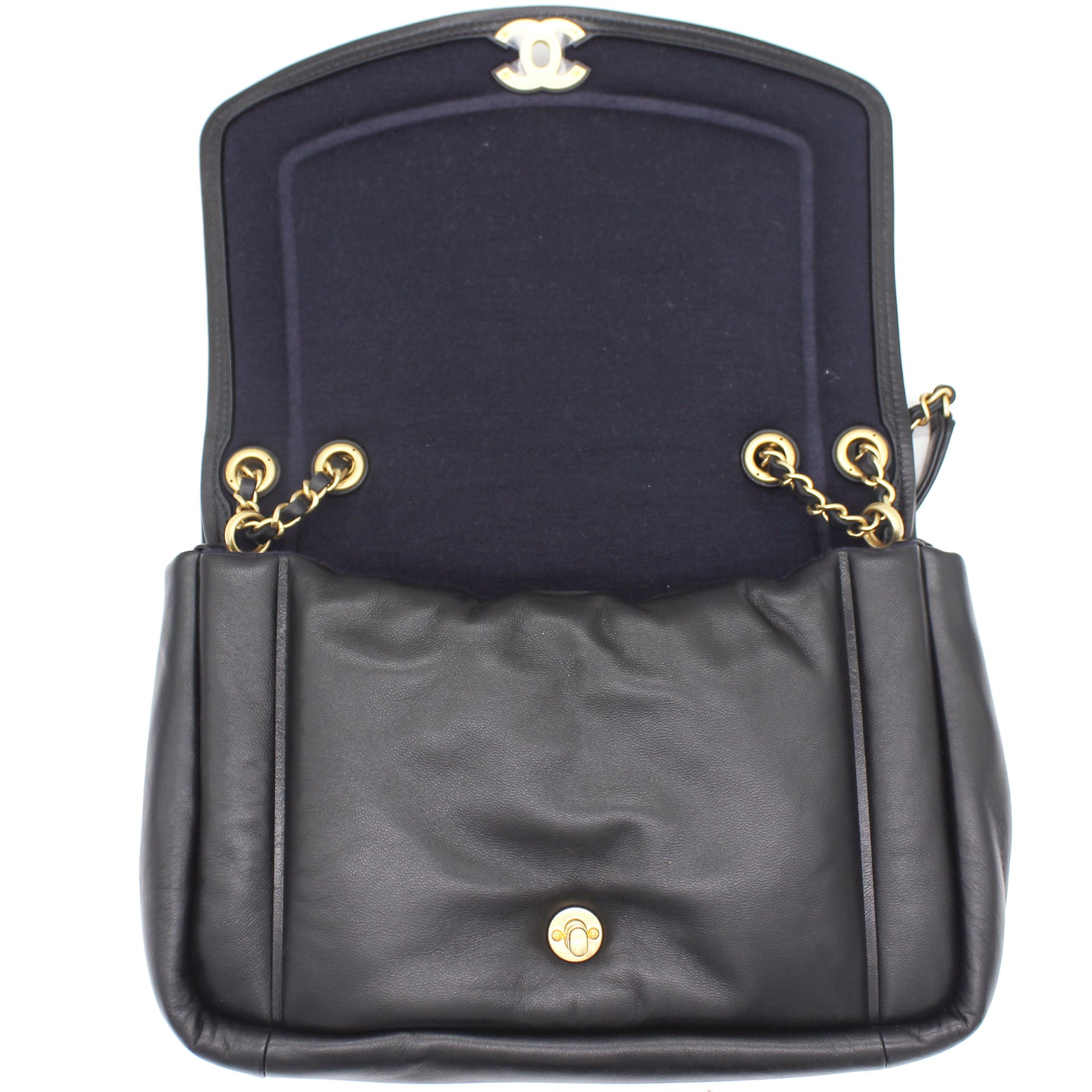 Chanel Medium Vintage Puffy Flap Bag in Black Lambskin – STYLISHTOP