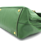 Saffiano Green Leather Satchel