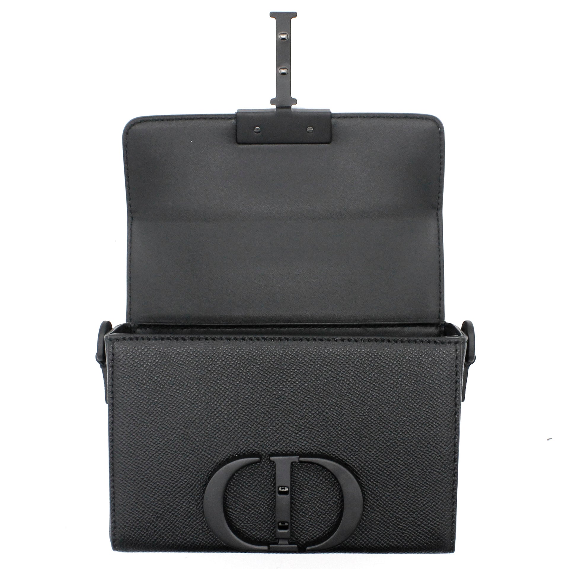 30 montaigne box bag black ultramatte grained calfskin Outlet