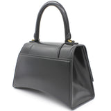 Shiny Box Calfskin Hourglass Top Handle Bag Small