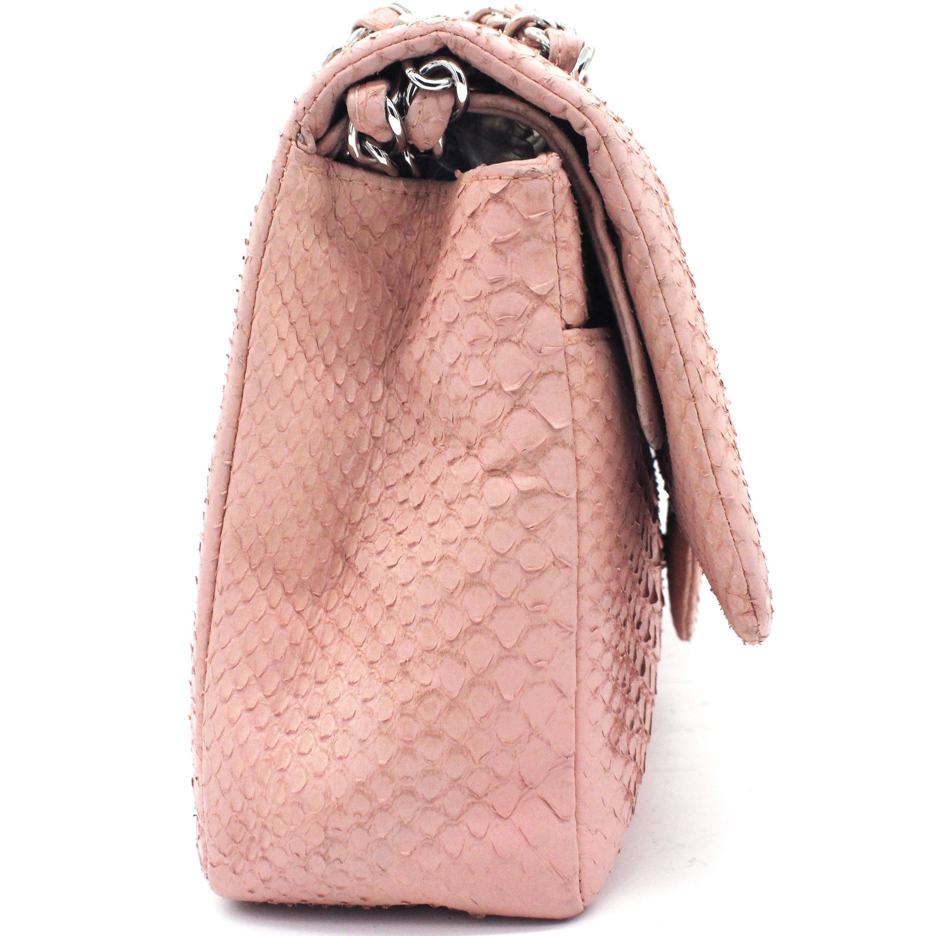 Classic Flap Jumbo Bag Pink Snakeskin