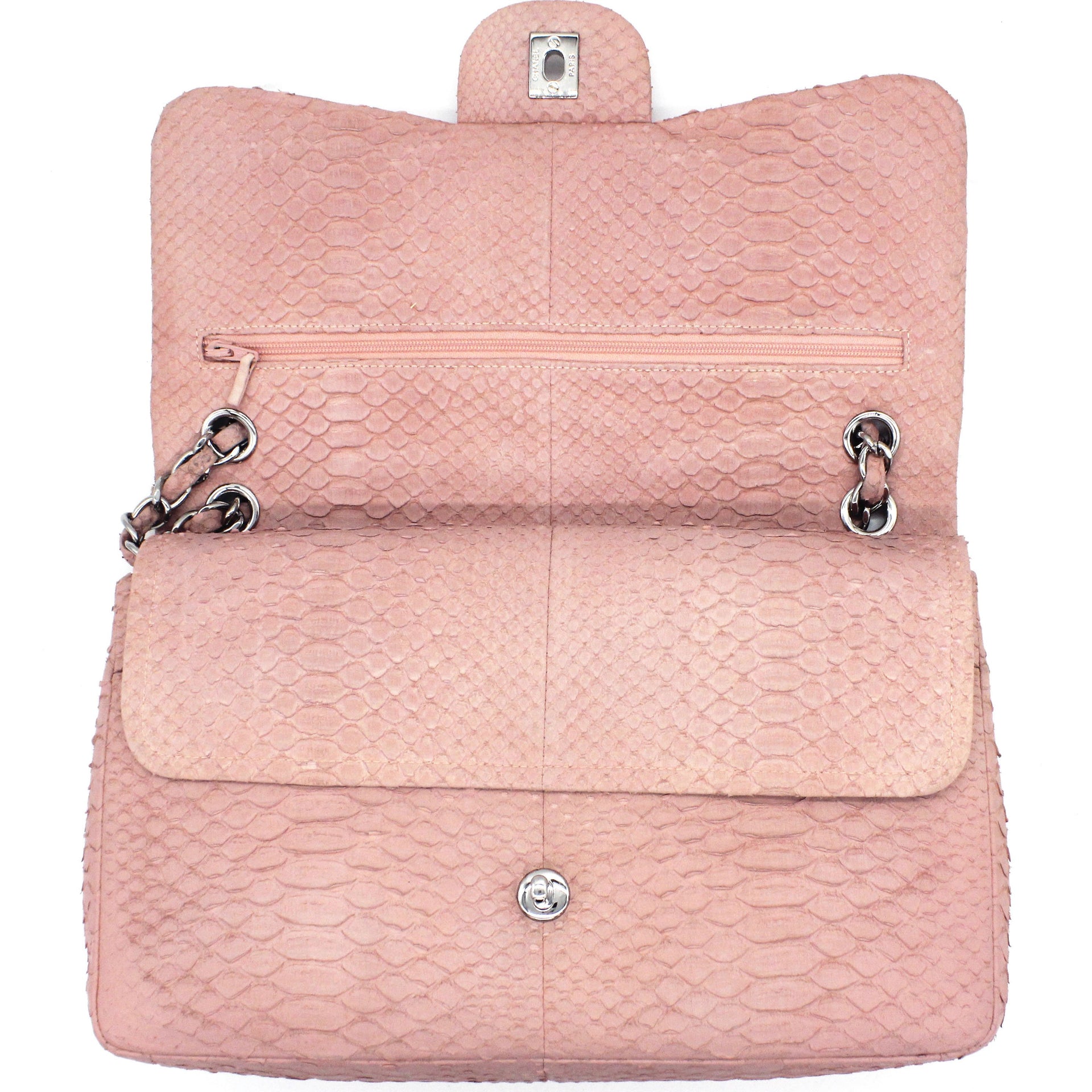 Classic Flap Jumbo Bag Pink Snakeskin