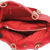 Lambskin Cannage Dior Soft Zipped Shopping Tote Red