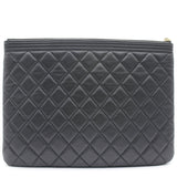 Caviar Quilted Boy O Case Clutch Pouch Bag