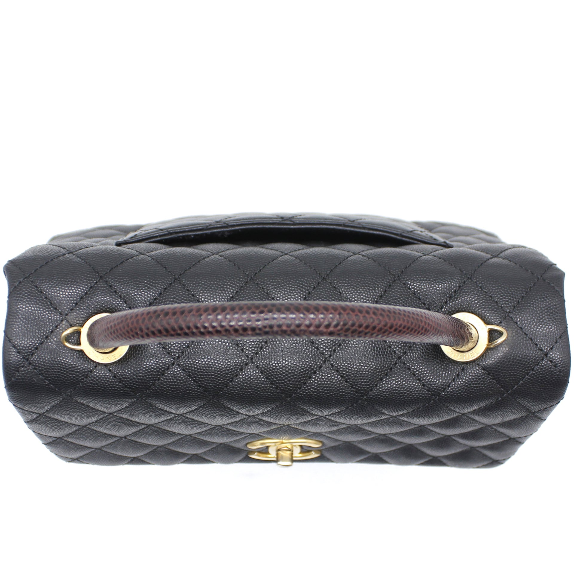 Chanel Extra Mini Pink Quilted Caviar Coco Handle
