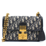 Christian Dior Oblique DiorAddict Flap Bag Black