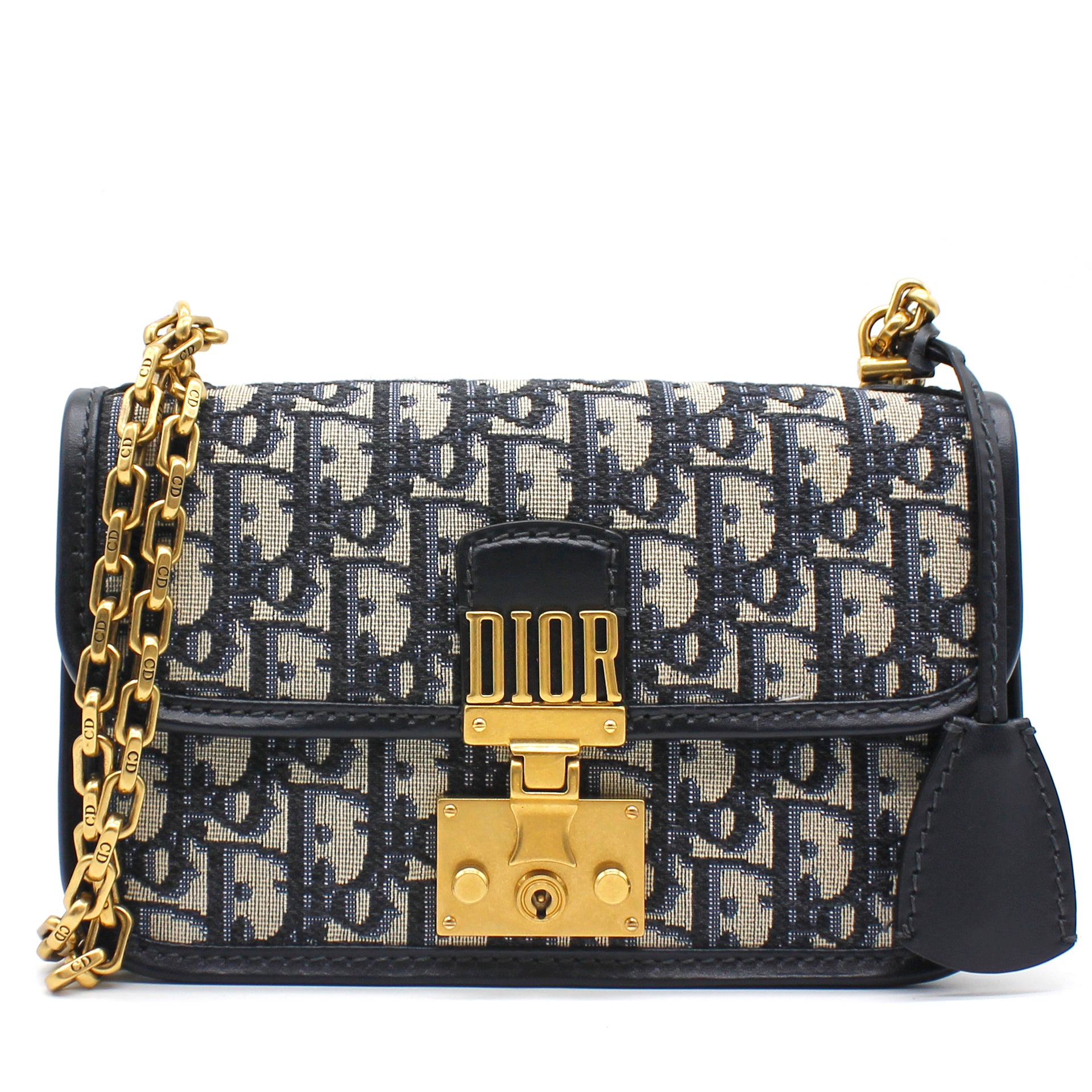Christian Dior Oblique DiorAddict Flap Bag Black