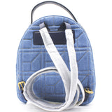 Denim Matelasse Pearl Studded GG Marmont Backpack Blue
