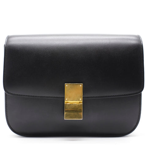 Celine Medium Classic Box Bag Black