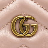 Gucci Calfskin Matelasse Mini GG Marmont Chain Bag Light Pink