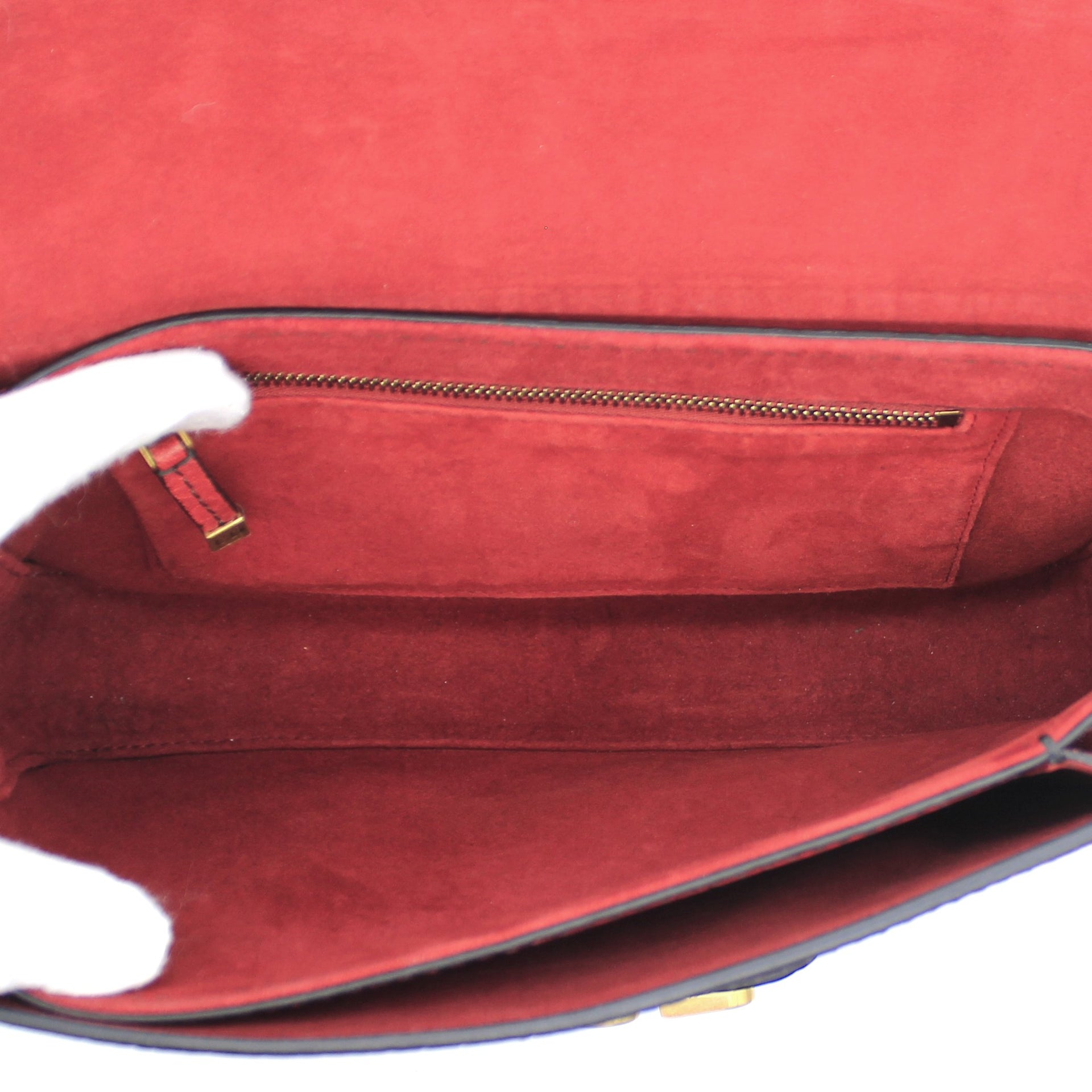 Grained Calfskin J'Adior Flap Bag Red