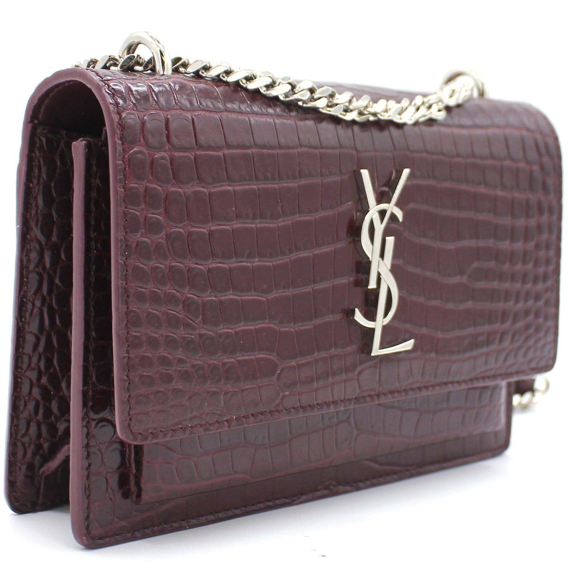 Sunset Monogram Leather Chain Wallet