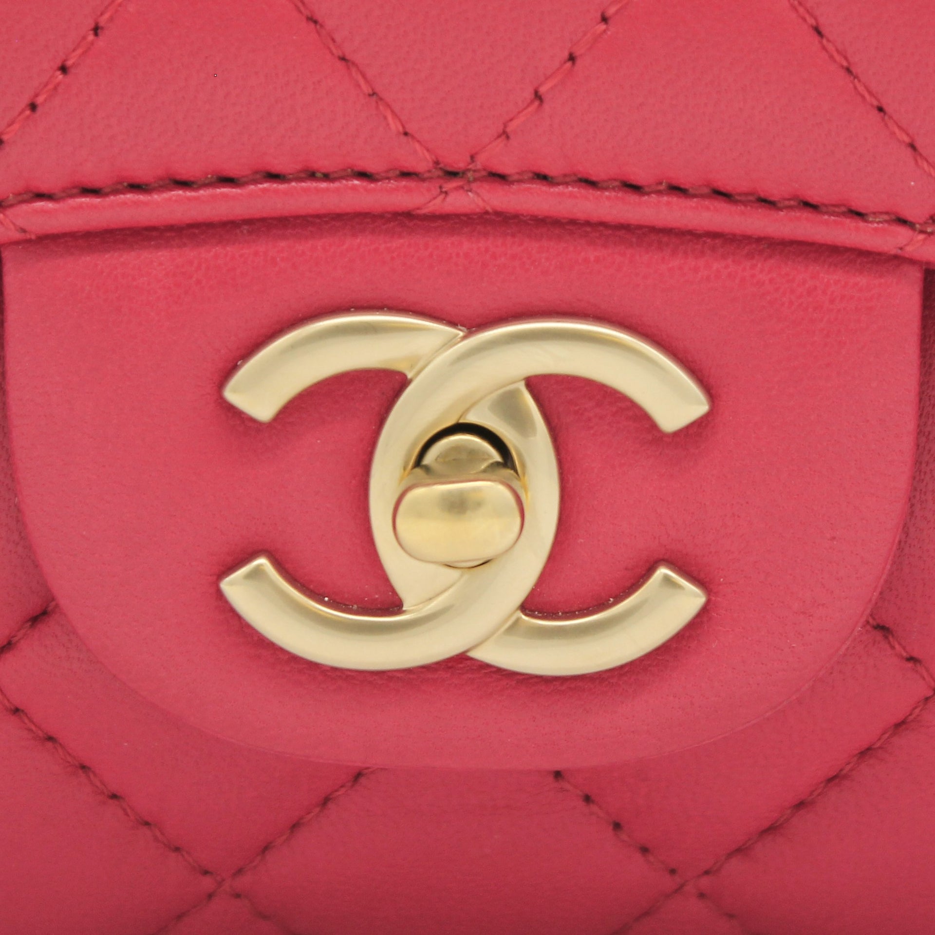 Chanel Dark Pink Quilted Lambskin Mademoiselle Chic Mini Flap Bag Gold Hardware, 2016 (Very Good)