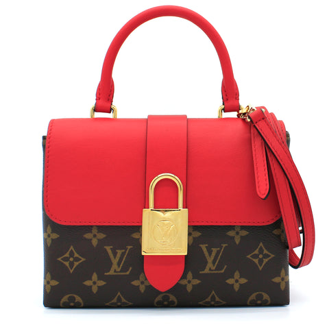 Locky BB Monogram and Red Leather