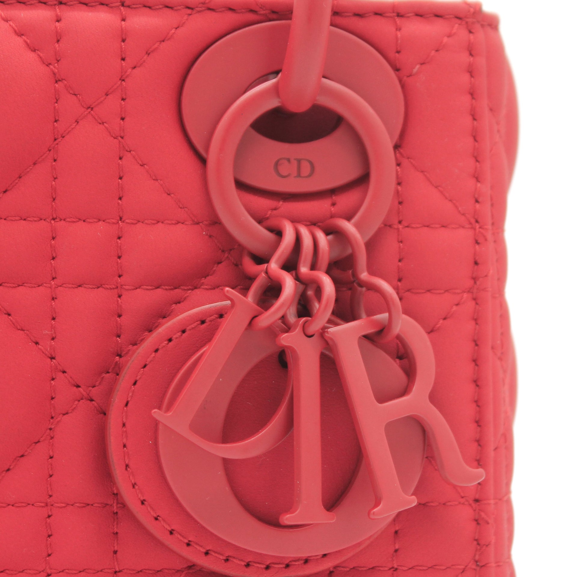 Lady Dior Mini Ultra-matte Bag Red