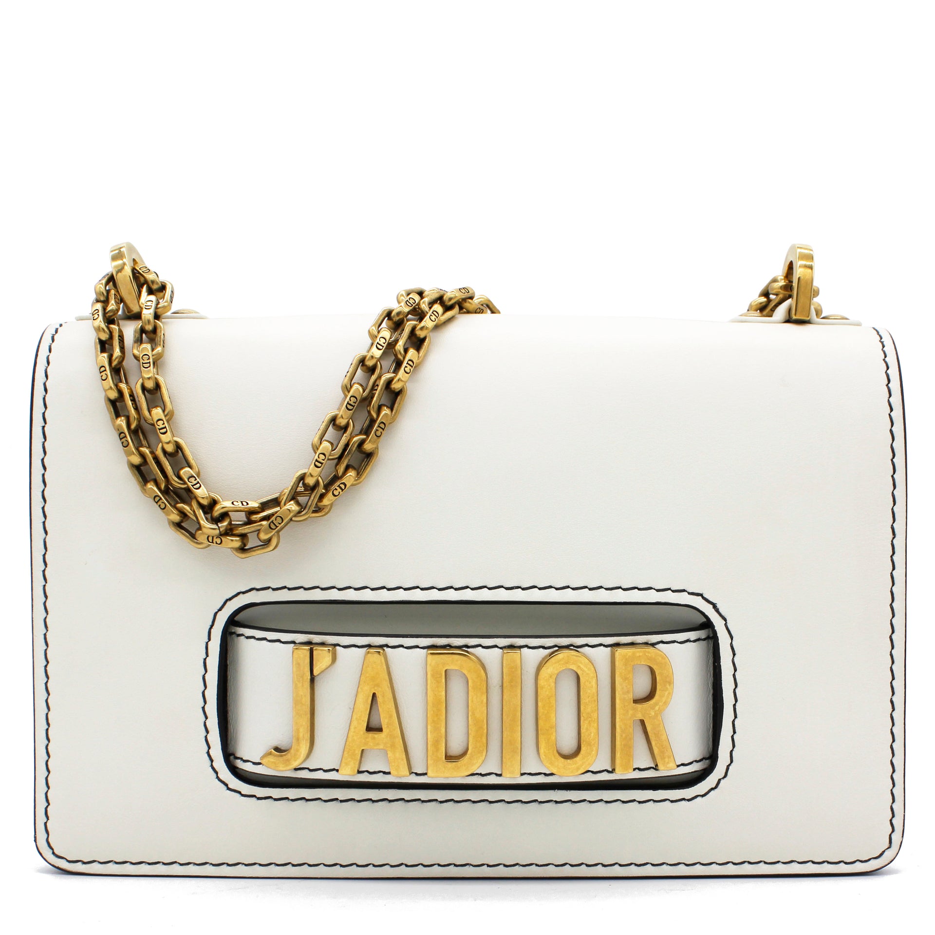 Christian Dior Calfskin J'Adior Chain Flap Bag White – STYLISHTOP