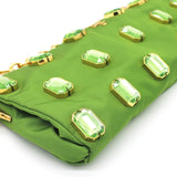 Green Nylon with Green Synthetic Crystals