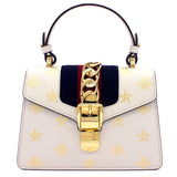 Sylvie Bee Star mini leather bag White