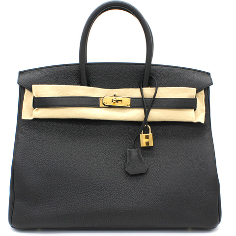 Birkin 35 handbag Black Togo