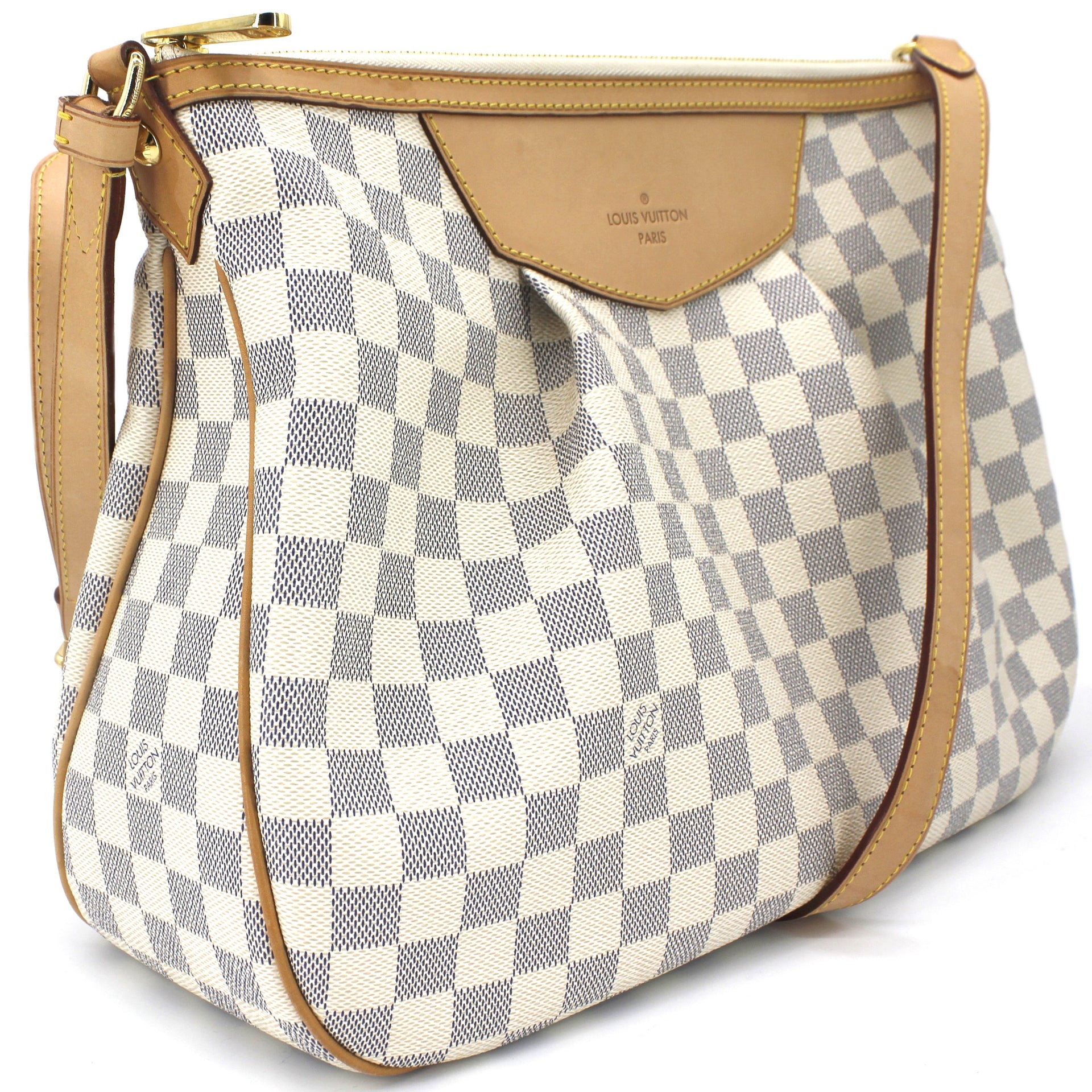 Louis Vuitton Siracusa GM Damier Azur Shoulder Bag White