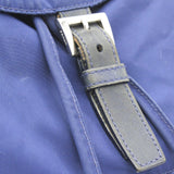 Drawstring Blue Nylon Backpack