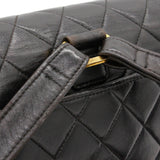 Black lambskin Vintage Backpack