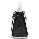 Calfskin Mini Diorever Flap Black and White