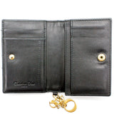 Patent Cannage Lady Dior Mini Wallet Black