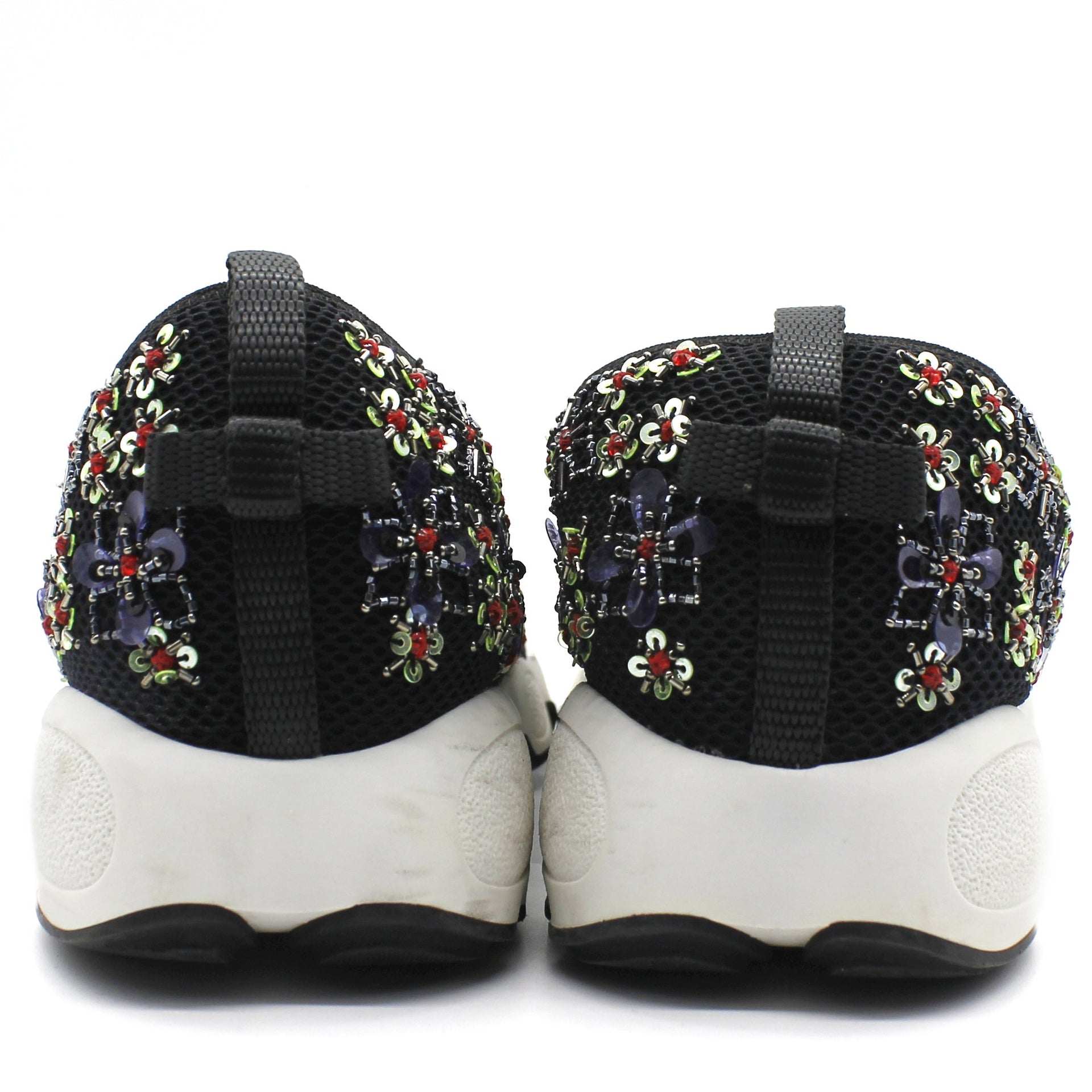 Black Mesh Fusion Embellished Sneaker 38