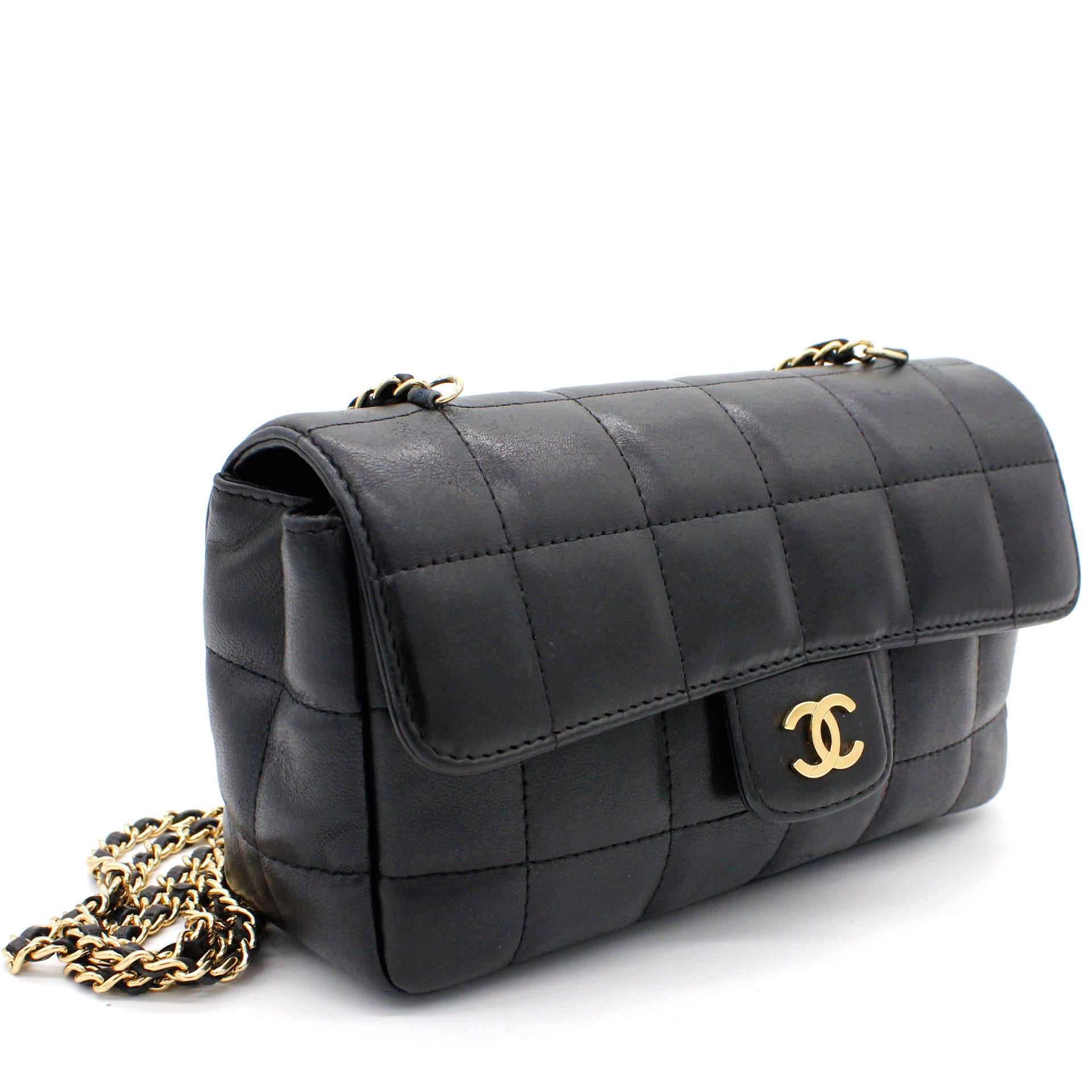 Chanel Square Quilted Chocolate Bar Mini Flap Black – STYLISHTOP