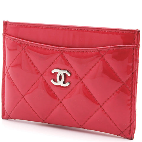 Quilted Card Holder Fushia