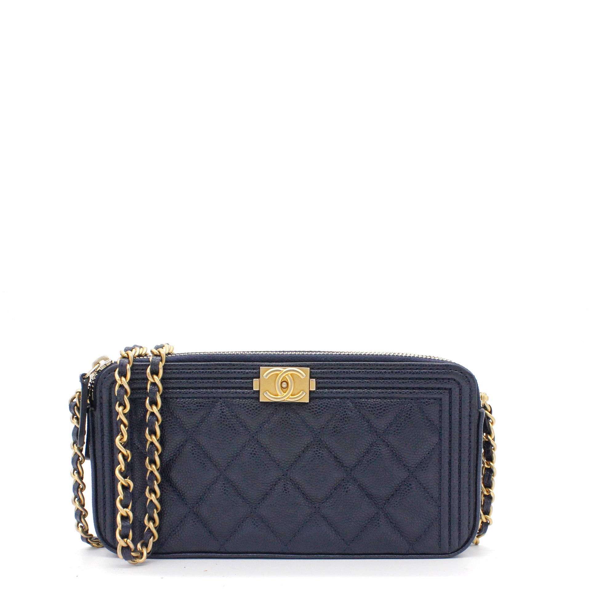 Chanel Boy Double Zip Around Wallet On Chain Woc – Stylishtop