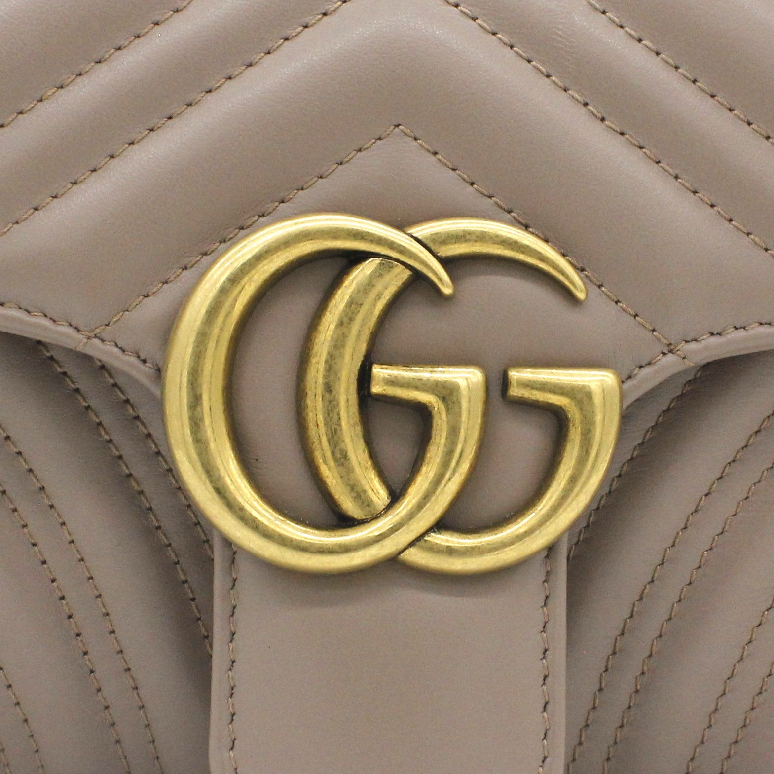 Gucci Camera Marmont Gg Mini Matelasse Nude Beige Leather Shoulder