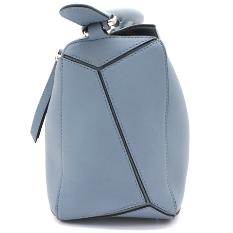 Calfskin Medium Puzzle Bag Light Blue