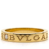 BVLGARI 18 kt rose gold ring set with a diamond