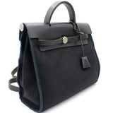Black Canvas and Leather 2-in-1 Herbag 31 Backpack