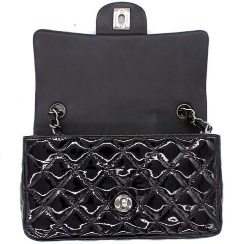 Chanel black patent clutch Clearance