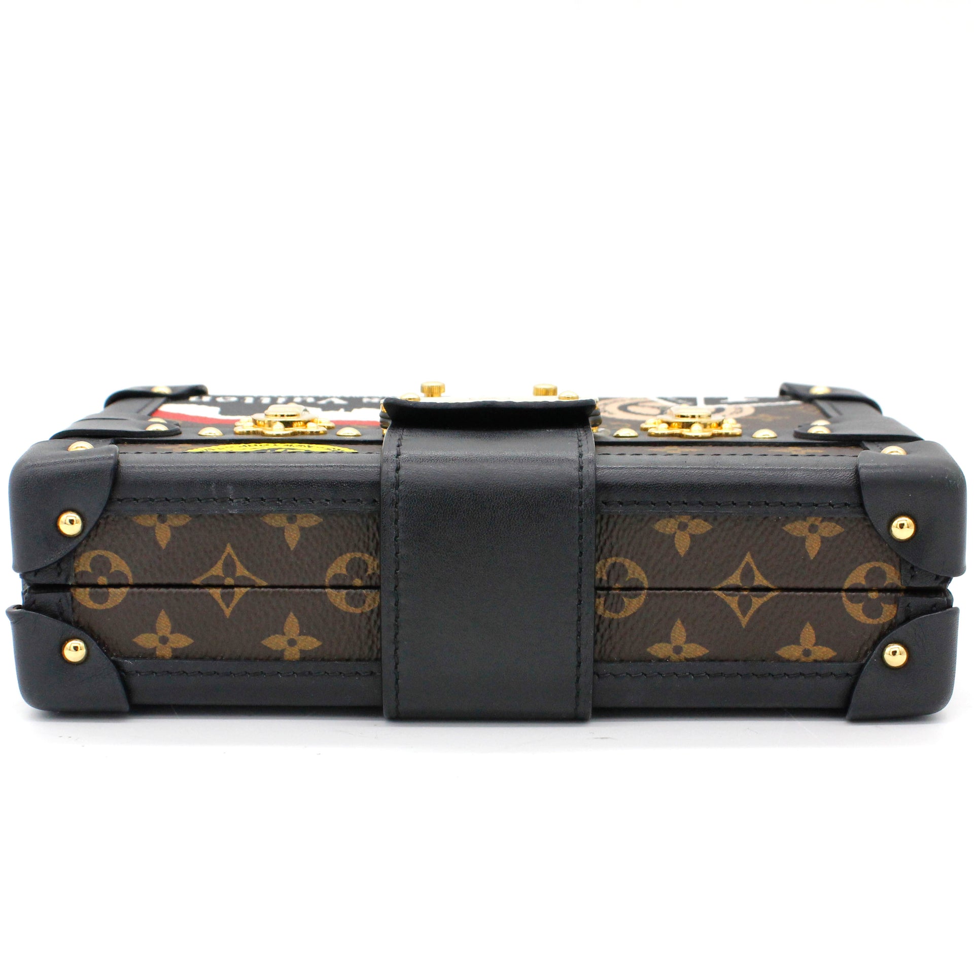Essential trunk leather clutch bag Louis Vuitton Black in Leather