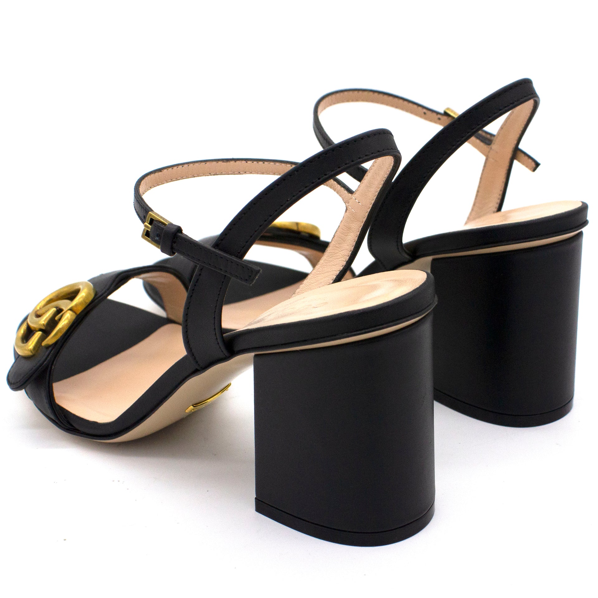 Marmont Leather mid-heel sandal
