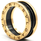 B.Zero1 Ring Black Yellow Gold