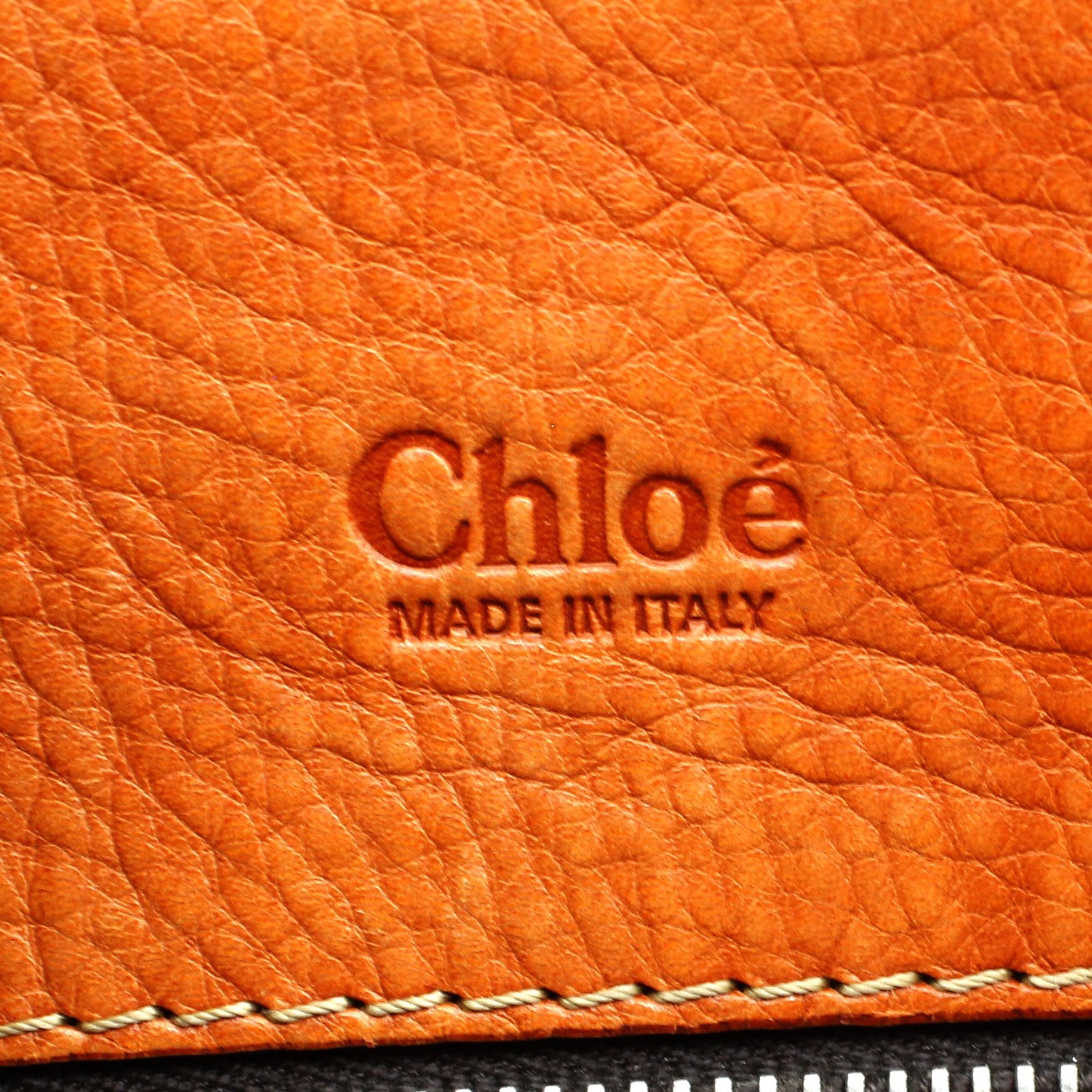 Leather Edith Satche Orange