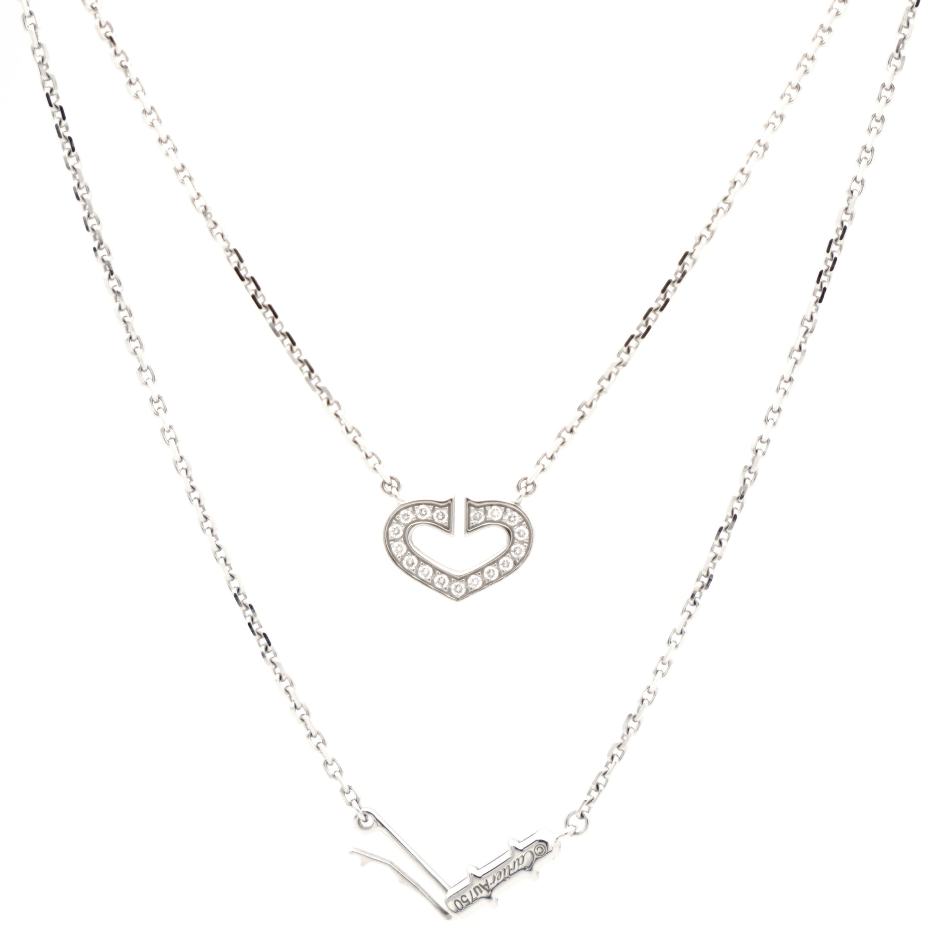 C Heart of Cartier Diamond 18K White Gold Necklace