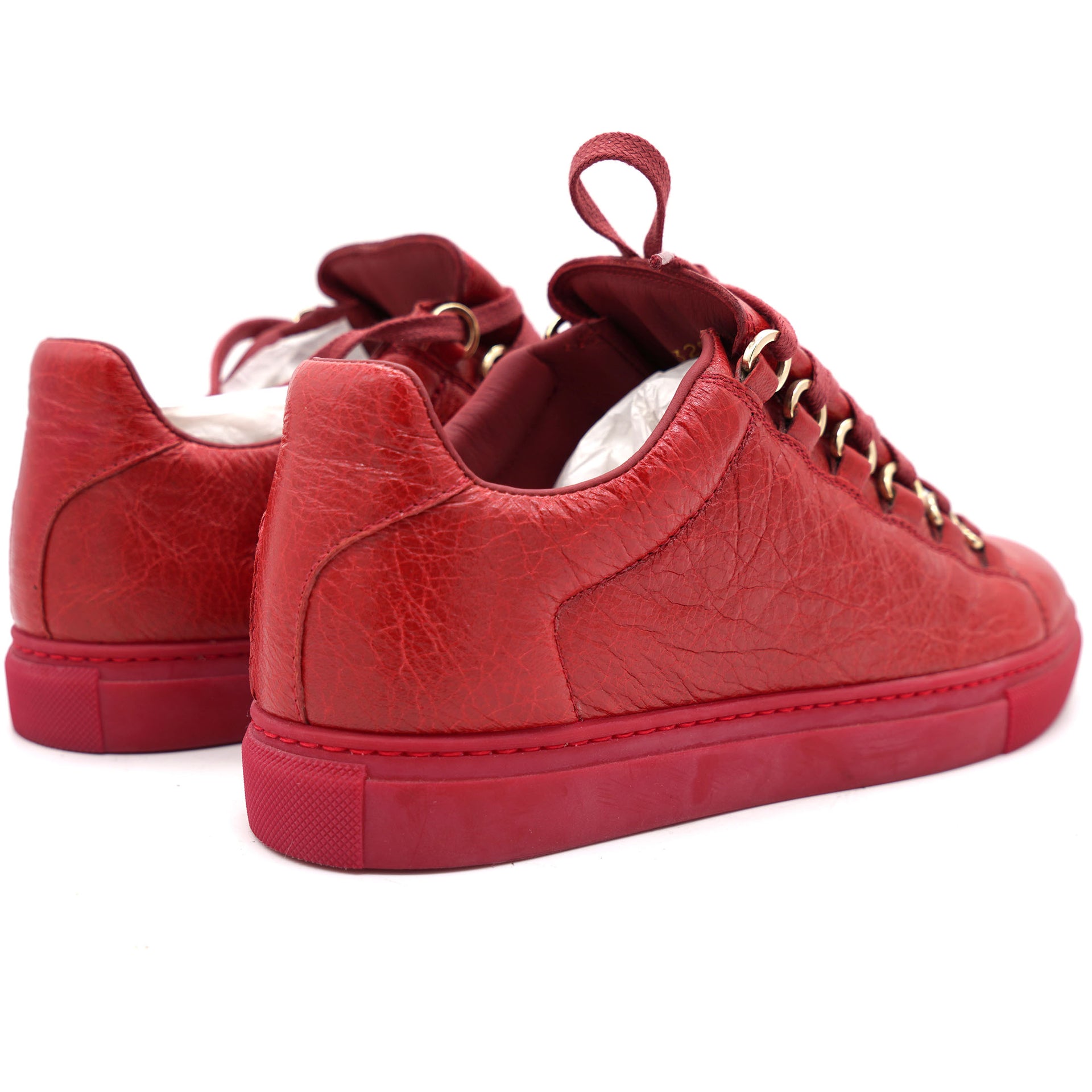 Red Leather Arena Low Top Sneakers 37